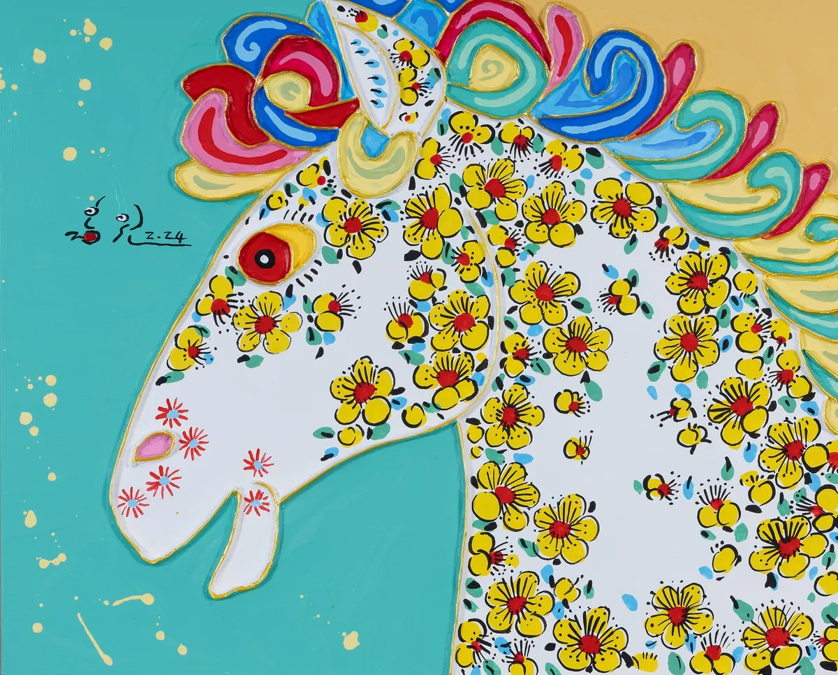 이홍원, 작품 03, 소재: 꽃무늬 말